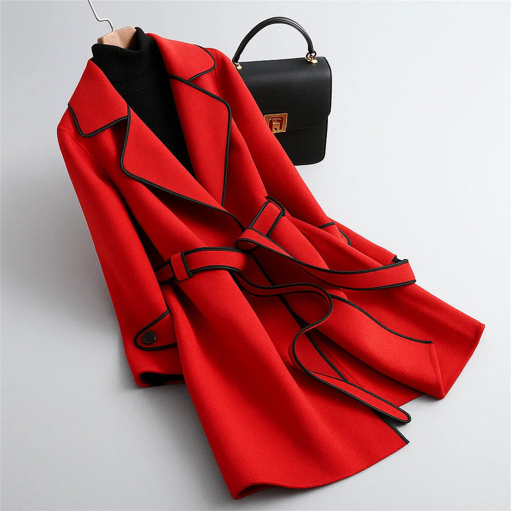 ISOBEL | ELEGANT COAT WITH COLLAR AND BELT