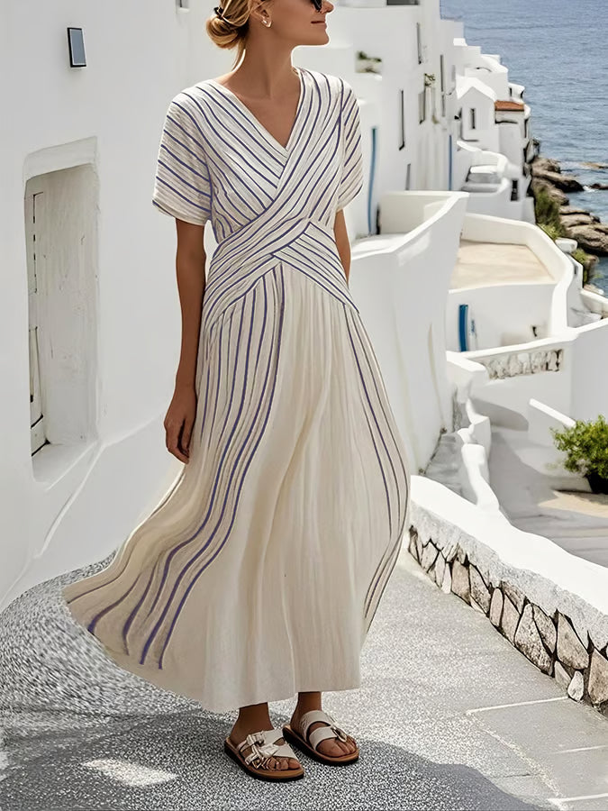 MANDY | RELAXED SUMMER MAXI DRESS WITH V-NECK