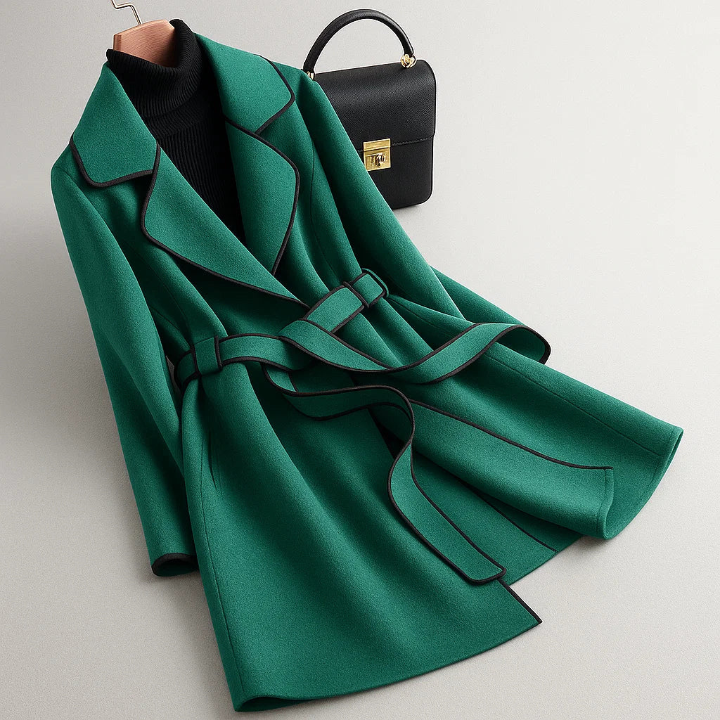 ISOBEL | ELEGANT COAT WITH COLLAR AND BELT