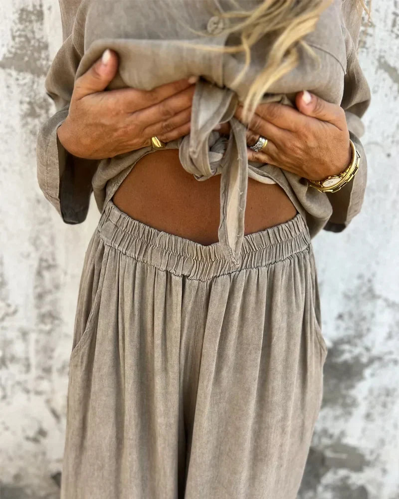 SUSANNAH | LINEN TWO-PIECE SET