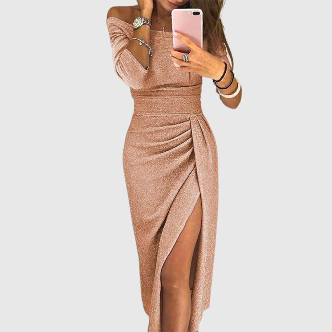 DARLENA | ELEGANT GLITTER MAXI DRESS