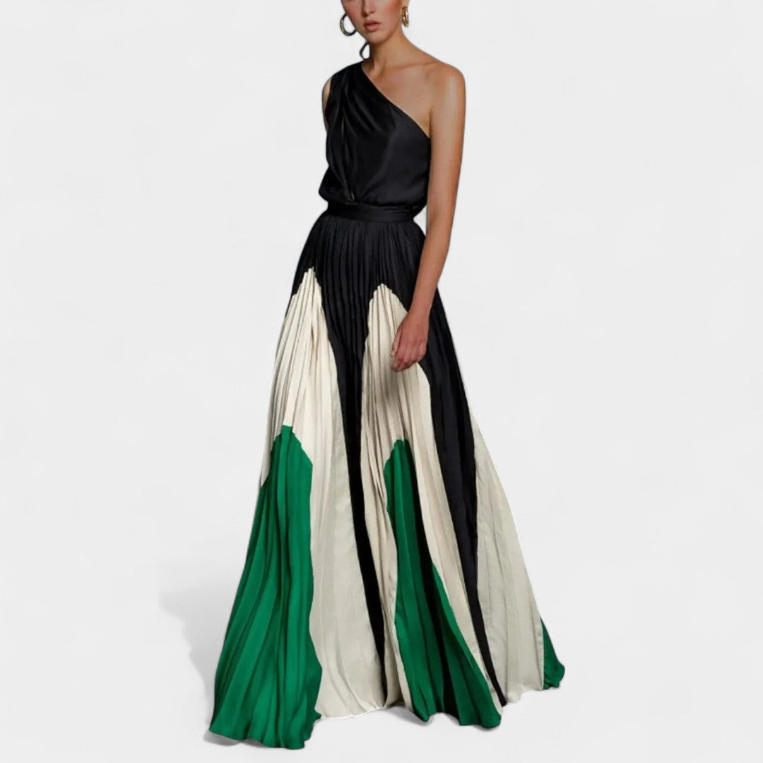 DARLENE | ELEGANT ONE-SHOULDER MAXI DRESS
