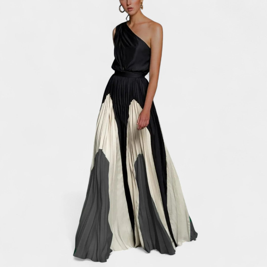 DARLENE | ELEGANT ONE-SHOULDER MAXI DRESS