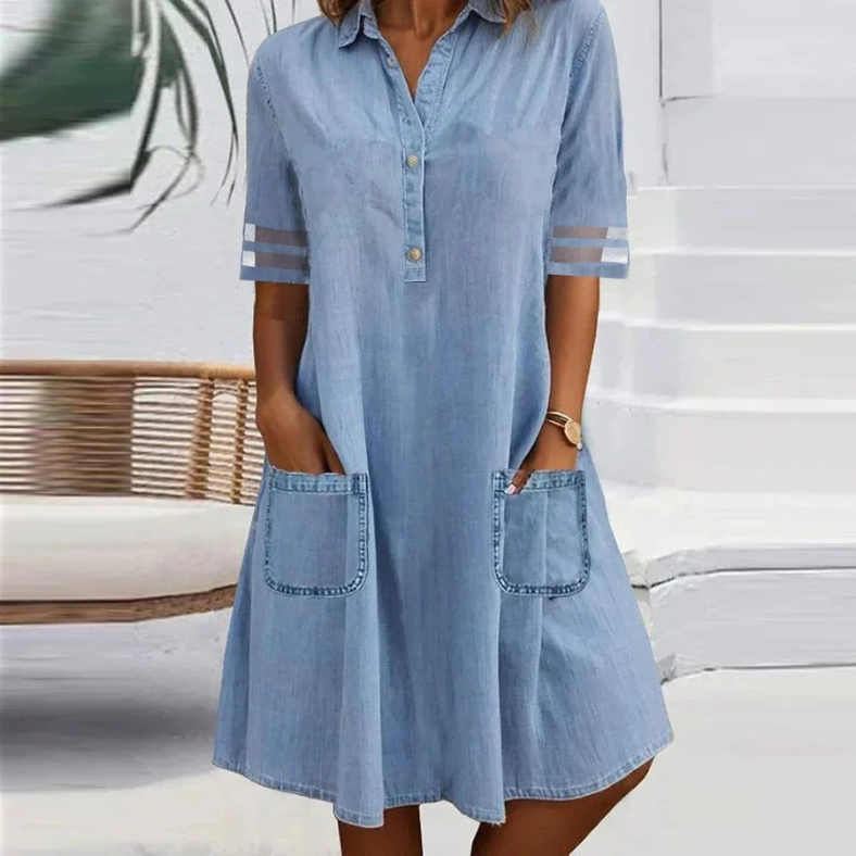 ENID | FLATTERING DENIM MINI DRESS