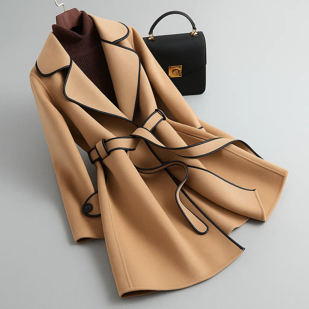 ISOBEL | ELEGANT COAT WITH COLLAR AND BELT