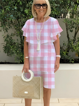 SONNET | ELEGANT FLOWING RUFFLED MIDI DRESS