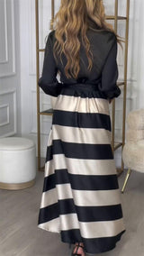 ANNABEL | ELEGANT TIE-WAIST MAXI DRESS