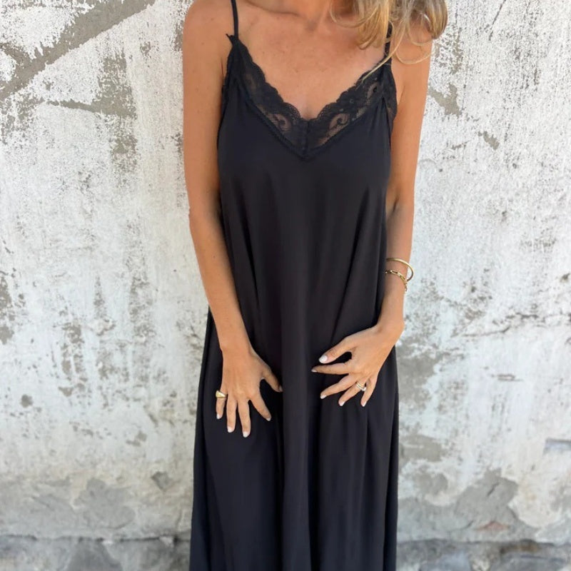 ROSAMUND | CLASSIC V-NECK MAXI DRESS