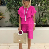 SONNET | ELEGANT FLOWING RUFFLED MIDI DRESS